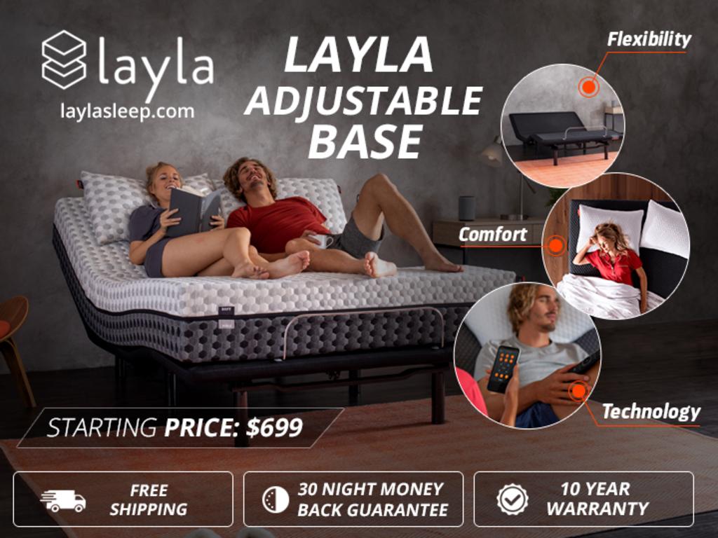 Image - The Layla® Adjustable Base Remote controlled, motorized and packed with features. Sleep, lounge, and binge i...
