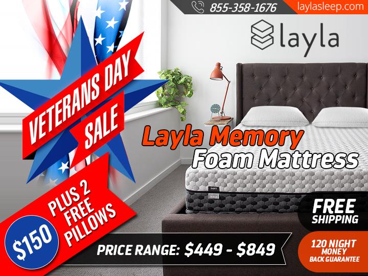 Image - Get $150 Off plus 2 free pillows on Layla Memory #FoamMattress. Layla Sleep provides a high-quality mattress ...