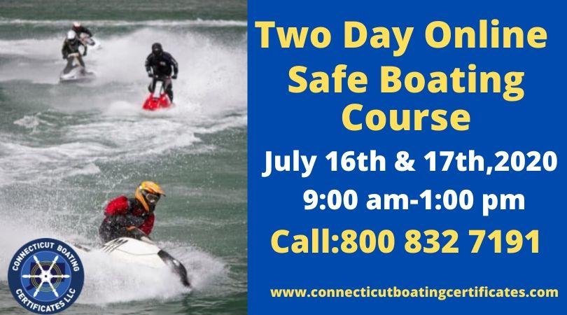 Image - Two Day Online Course event for Connecticut Safe Boating Certificates on July 16th & 17th . https://www.conne...
