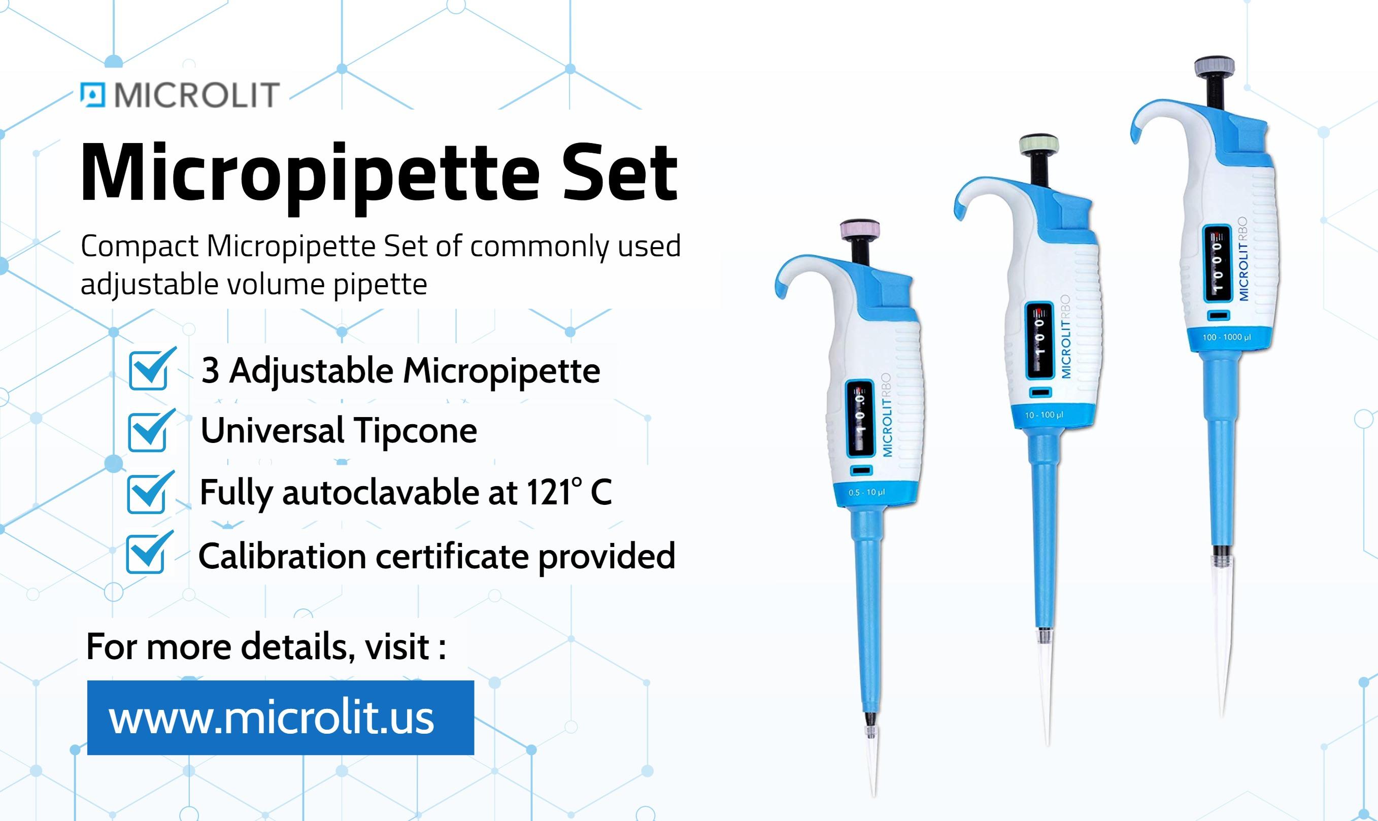 Image - Microlit offers the 3 lab adjustable #micropipette which have universal tipcone compatible with international...